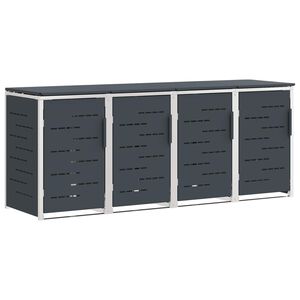 vidaXL Avfallsbeholderoppbevaring Antrasitt 276 x 77,5 x 112,5 cm