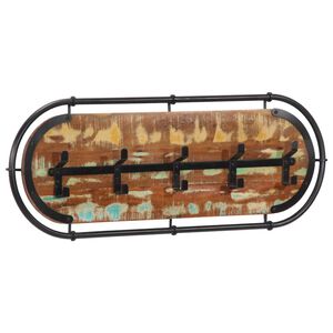 vidaXL Veggmontert knaggrekke med 5 kroker heltre akasie