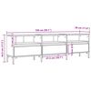 vidaXL TV-benk artisan eik 150x30x44,5 cm konstruert tre