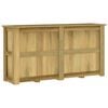 vidaXL Hevet blomsterbed 196x50x100 cm impregnert furu