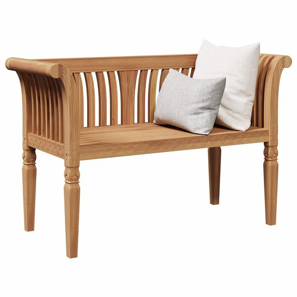 vidaXL Hagebenk Brun 127,5 x 52 x 80 cm Heltre teak