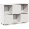vidaXL Skjenk hvit 110,5x35x80 cm heltre furu