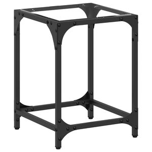 vidaXL Sofabord med gjennomsiktig glassplate 30x30x40 cm st&aring;l