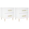 vidaXL Nattbord 2 stk hvit 40x35x47,5 cm konstruert tre