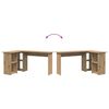 vidaXL Skrivebord Artisan Eik 142 x 102 x 73 cm Konstruert tre