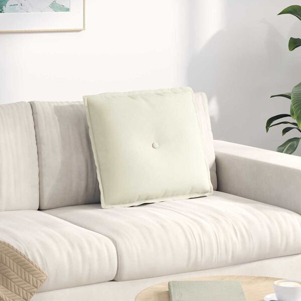 vidaXL Bakputen Krem 50 x 45 cm Corduroy stoff