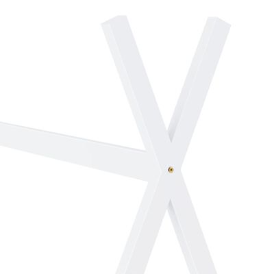 vidaXL Sengeramme for barn heltre furu hvit 80x160 cm