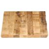 vidaXL Bordplate naturlig kant 120x60x2,5 cm grovt heltre mangotre