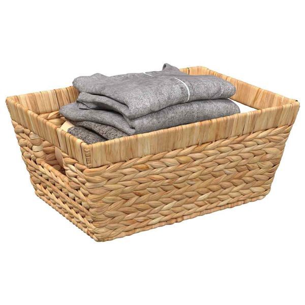 vidaXL Oppbevaringskurver 2 pcs Naturlig 38 x 28 x 15 cm Vannhyasint