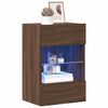 vidaXL Vegghengte skap med LED-lys for TV 2 stk brun eik 40x30x60,5 cm