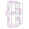 vidaXL Lager m&oslash;belsett med lagring med d&oslash;r Brun Konstruert tre