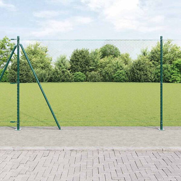 vidaXL Gjerdep&aring;le gr&oslash;nn 50 x 1,4 m (25 mm nett) St&aring;l og PVC
