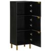 vidaXL Highboard svart 40x33x110 cm konstruert tre