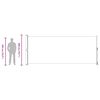vidaXL Uttrekkbar sidemarkise 200x500 cm kremhvit