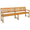 vidaXL Utend&oslash;rs benk Naturlig 220 x 55,5 x 90 cm Solid akasietre
