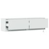 vidaXL Vegghengt TV-benk med LED hvit 140x31x38 cm