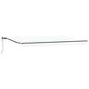 vidaXL Uttrekkbar markise Hvit 500 &times; 350 cm Stoff og Aluminium
