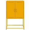 vidaXL Highboard sennepsgul 68,5x38,5x107 cm st&aring;l
