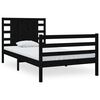 vidaXL Sengeramme svart heltre furu 90x190 cm Single