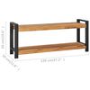 vidaXL Benk 120 cm heltre teak