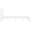 vidaXL Sengeramme i metall med hodegavl hvit 140x190 cm
