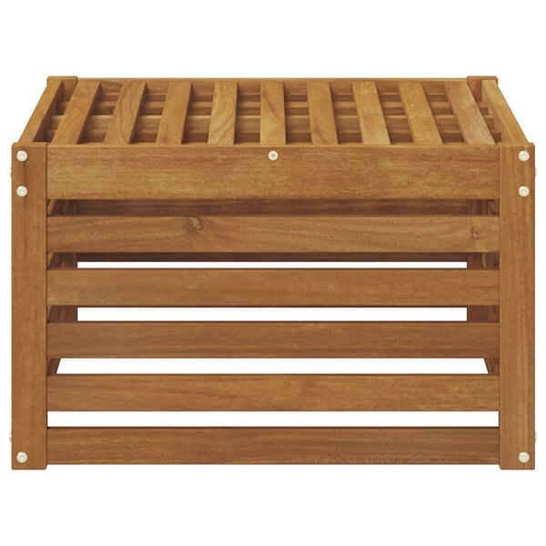 vidaXL Ute fotst&oslash;tte Solid akasietre Naturlig 59 x 59 x 37 cm