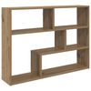 vidaXL Vegghylle Veggmontert Brun 95 x 20 x 69,5 cm Konstruert tre