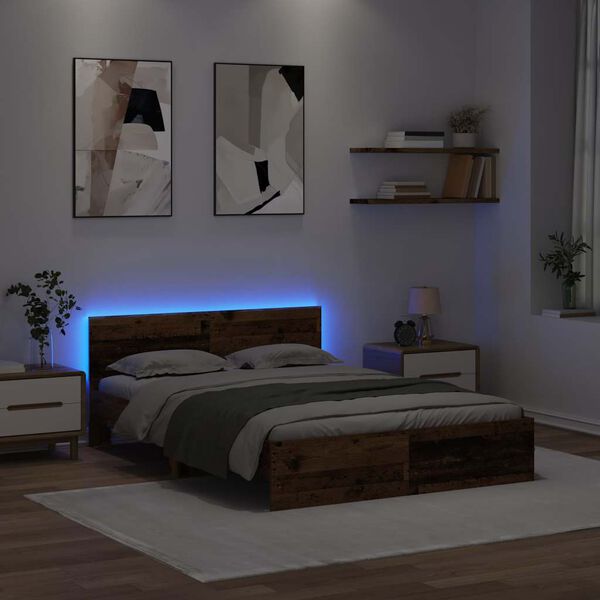 vidaXL Sengestamme Gamle tre 120 x 200 cm Konstruert tre