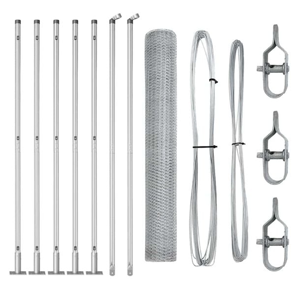 vidaXL Gjerdep&aring;le s&oslash;lv 10 x 0,8 m (13 mm mesh) St&aring;l