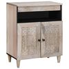 vidaXL Serviesskap Blek Hvit 60 x 33 x 75 cm Massiv mango tre