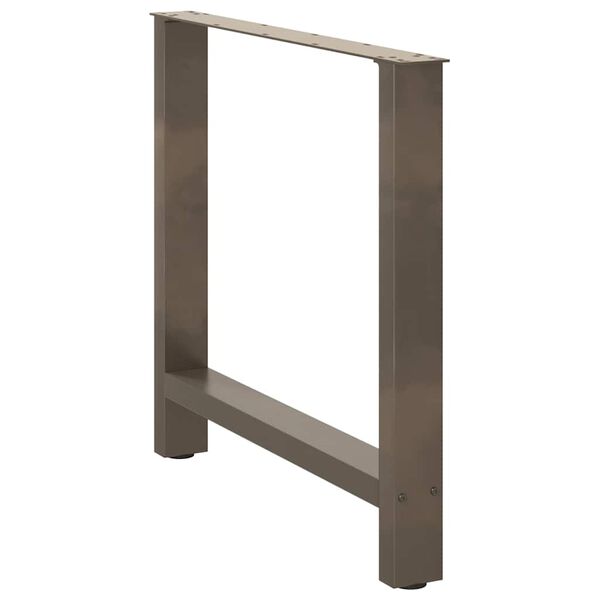 vidaXL Spisebordben naturst&aring;l 2 stk 80x(72-73) cm st&aring;l