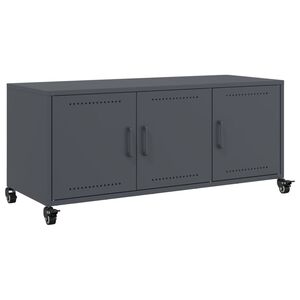 vidaXL TV-benk antrasitt 100,5x39x43,5 cm st&aring;l