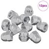 vidaXL Sekskant eiken&oslash;ttmuttere 12 pcs s&oslash;lv m8 Metall
