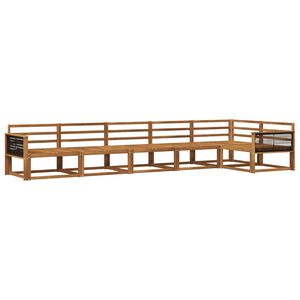 vidaXL Utend&oslash;rs sofa-sett 6 pcs Naturlig Solid akasietre