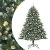 vidaXL Kunstig juletre gr&oslash;nn 210 cm PVC og plast og st&aring;l