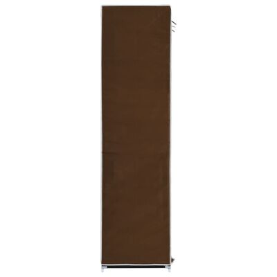vidaXL Garderobe med skap og stenger brun 150x45x175 cm stoff