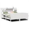 vidaXL Seng med bokhylle uten madrass hvit 180x200 cm heltre furu