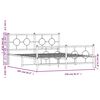 vidaXL Sengeramme i metall med hode- og fotgavl svart 150x200 cm