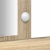 vidaXL Sminkebord med speillys Brun 102 x 33 x 135 cm Konstruert tre