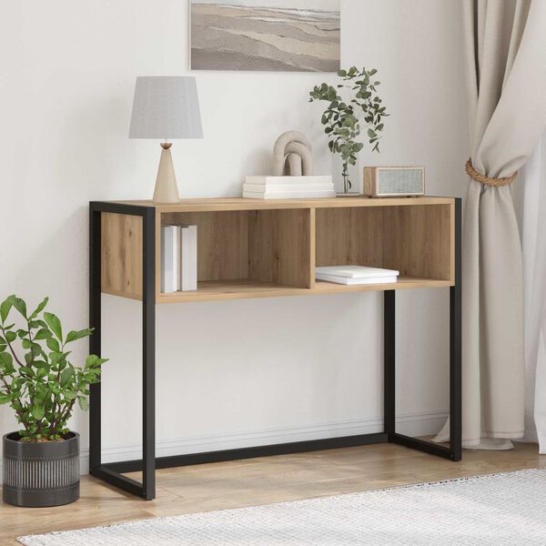 vidaXL Avlastningsbord Kunstnerisk Eik 100 x 36 x 75 cm Konstruert tre