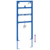vidaXL Baderoms veggstøtte Blå 50 x 3 x 112 cm Stål med kraftlakk