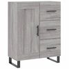 vidaXL Highboard gr&aring; sonoma 69,5x34x180 cm konstruert tre