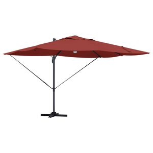 vidaXL Kipp Roma Parasol Rød og svart 352 x 251 x 265 cm