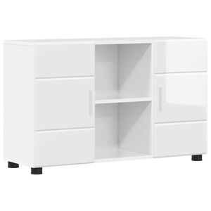 vidaXL Serviesskap FLORIN 88,5 x 30,5 x 55,5 cm H&oslash;yglanset hvit