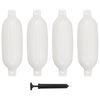 vidaXL B&aring;tfender 4 stk hvit 58,5x16,5 cm PVC