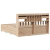 vidaXL Seng med bokhylle uten madrass 180x200 cm heltre furu