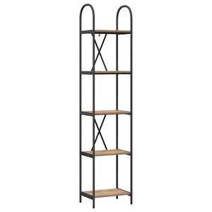 vidaXL Bokhylle 5 niv&aring;er 40 x 30 x 183 cm Konstruert tre Artisan Eik