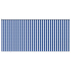 vidaXL Utend&oslash;rs Rullegardin 90% UV-blokk Bl&aring; og hvit stripe HDPE
