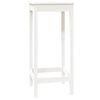 vidaXL Barbord hvit 50x50x110 cm heltre furu