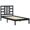vidaXL Sengeramme svart heltre 90x200 cm